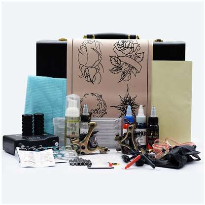 TG- 2 Basic Coil Tattoo Machine kit, 2 Colors , 20 Needles