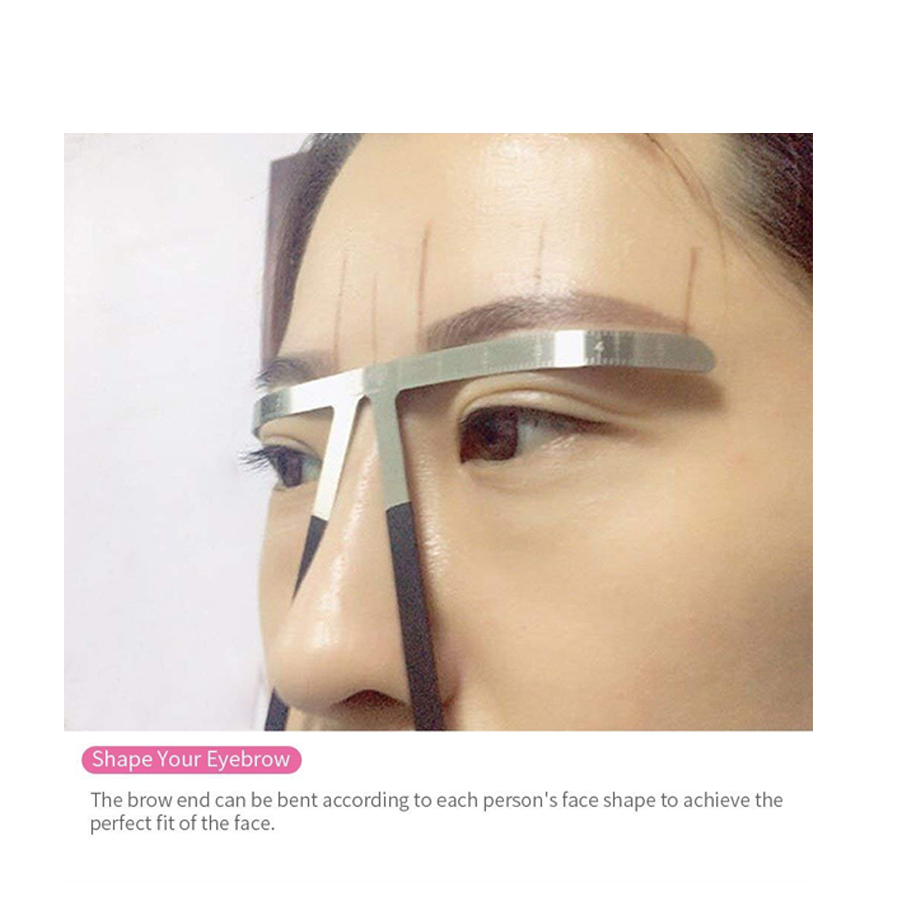 Eyebrow Measuring Metal T Type Scale