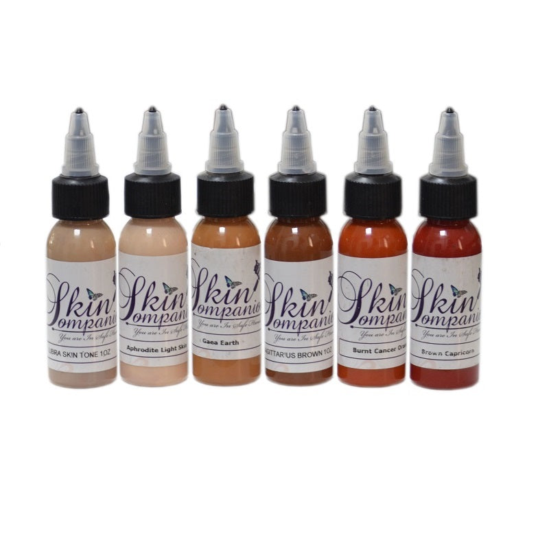 Skin Companion Special Skin Tone Color Set 6, 1oz Each – Tattoo Gizmo